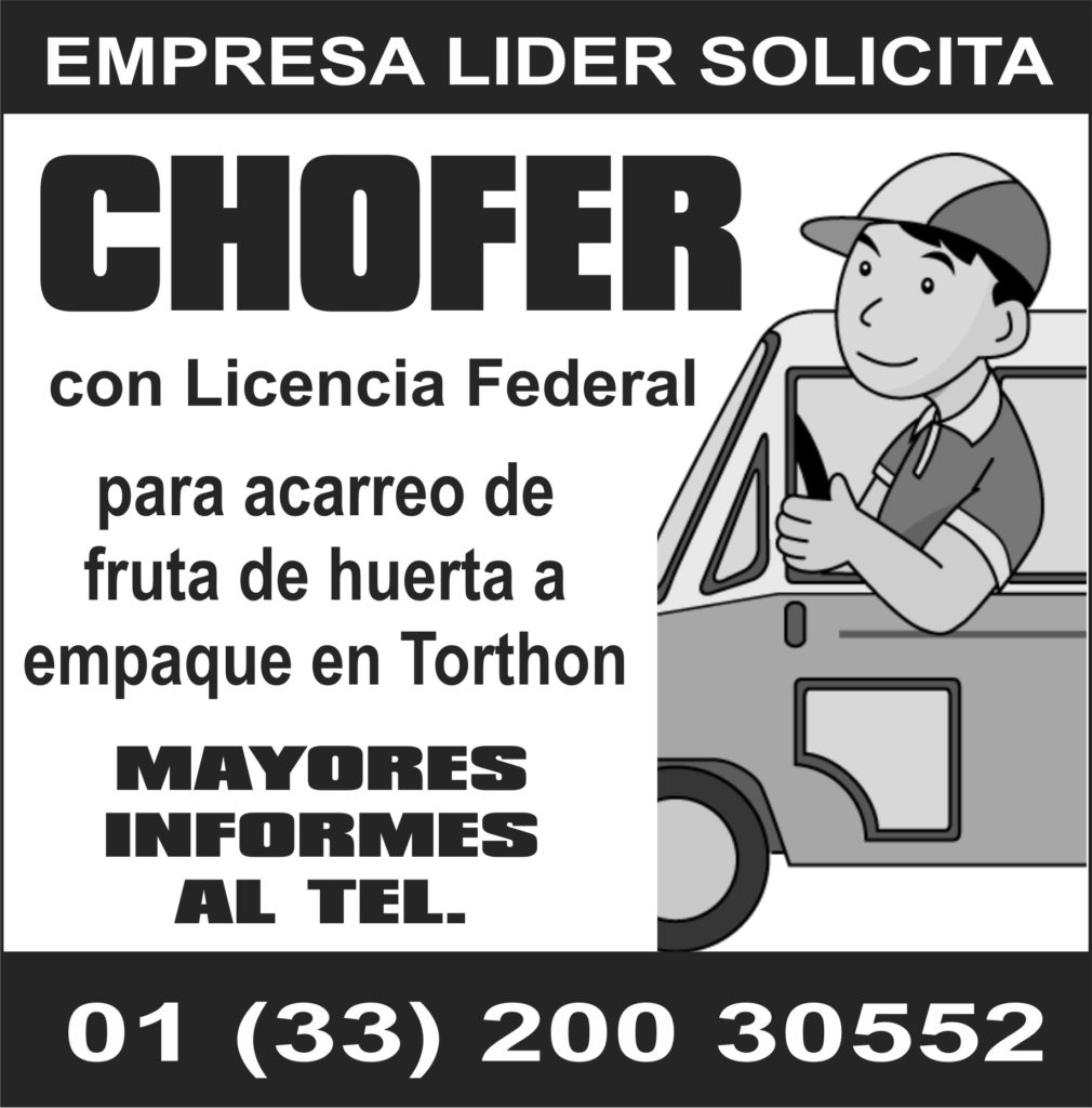 se solicita chofer