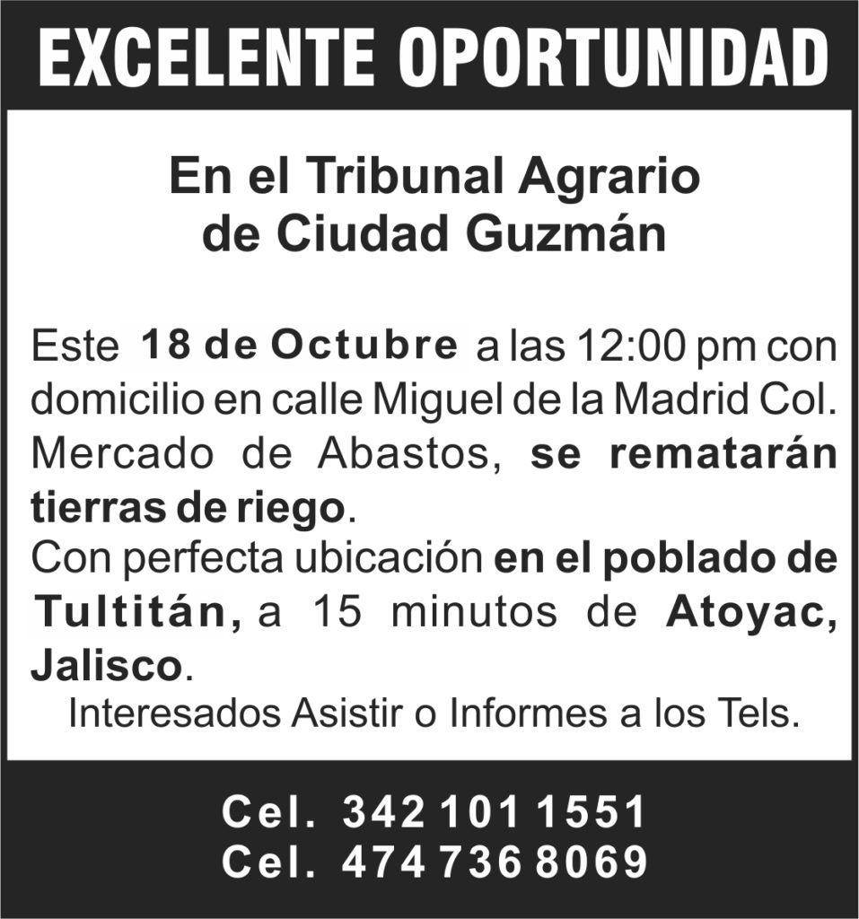 anuncio tribunal agrario