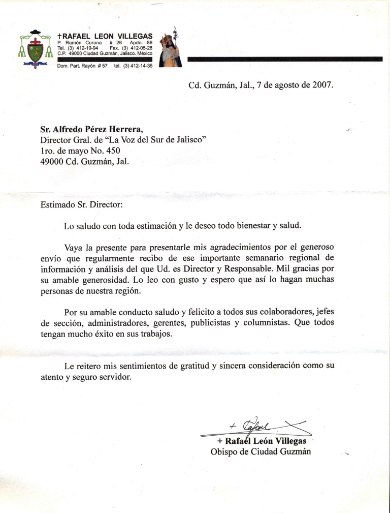 carta obispo